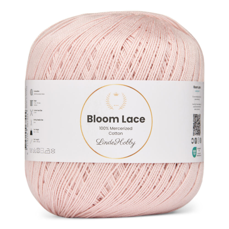 LindeHobby Bloom Lace Mercerized Cotton 31 Pastelowy róż