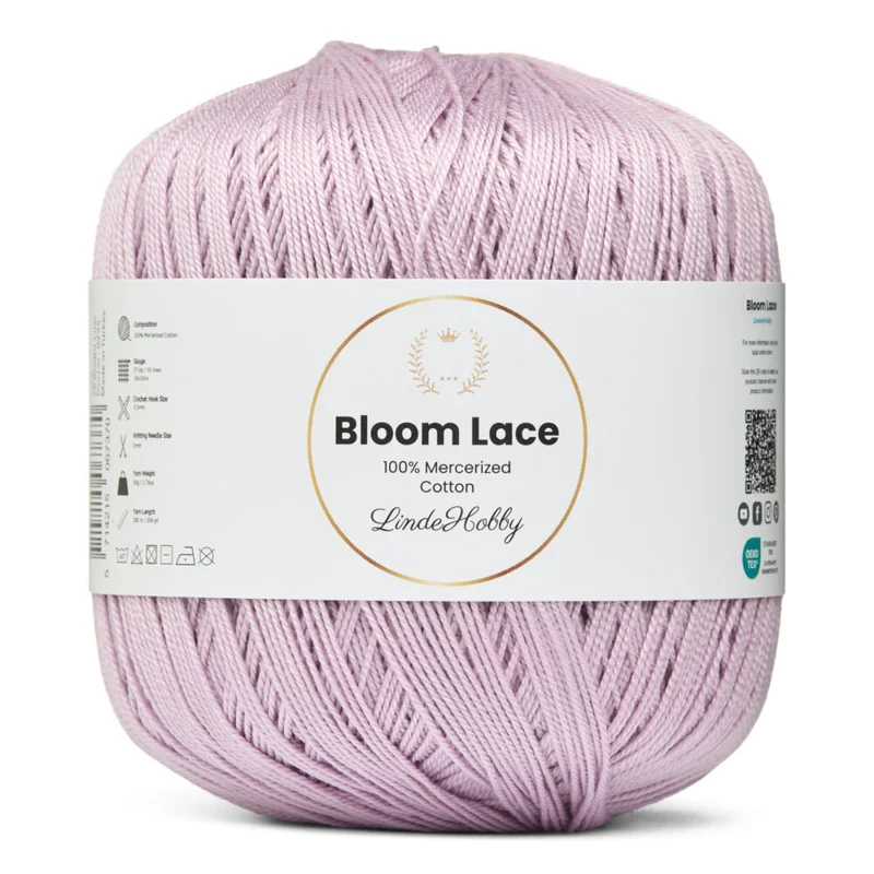 LindeHobby Bloom Lace Mercerized Cotton 26 Intensywny liliowy