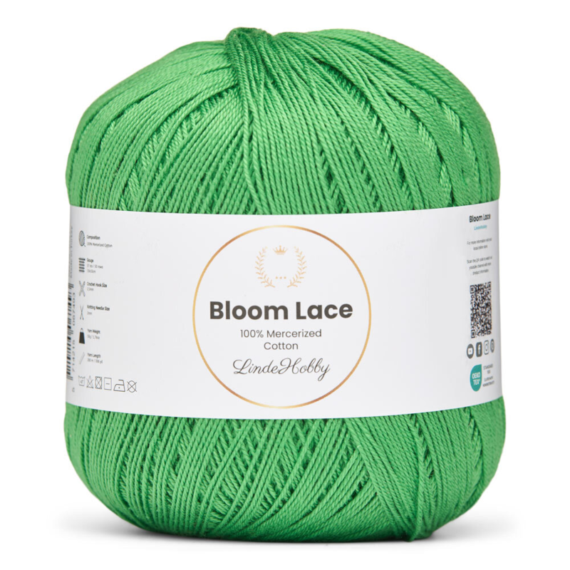 LindeHobby Bloom Lace Mercerized Cotton 38 Zielony