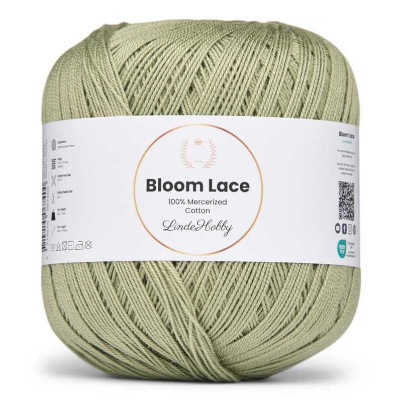 LindeHobby Bloom Lace Mercerized Cotton 29 Szałwiowy