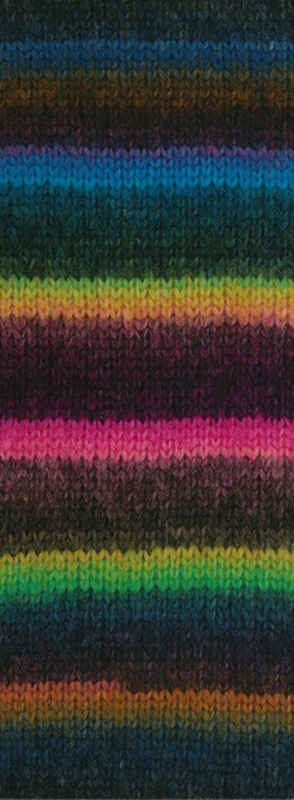 Lana Grossa Bomba 01 Ciemnoszary/jeżyna/pomarańczowy/żółty-/ciemnozielony/niebieski