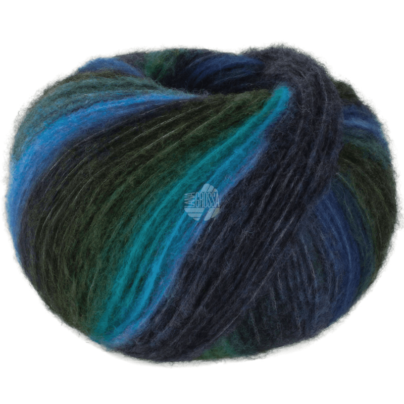 Lana Grossa Bomba 05 Ciemny petrol/zielony petrolowy/niebieski/fioletowy/granatowy/zielony