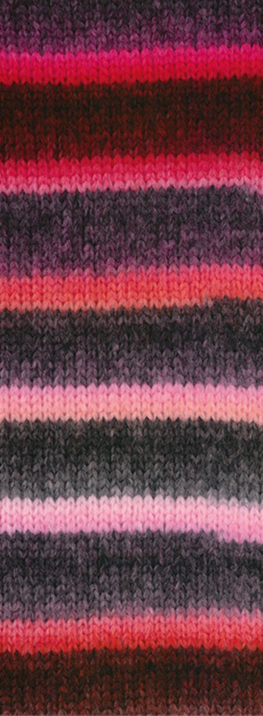 Lana Grossa Bomba 02 Różowy/fuksja/koralowy/jeżyna/czerwonawy szary/różowoszary/ciemnoszary