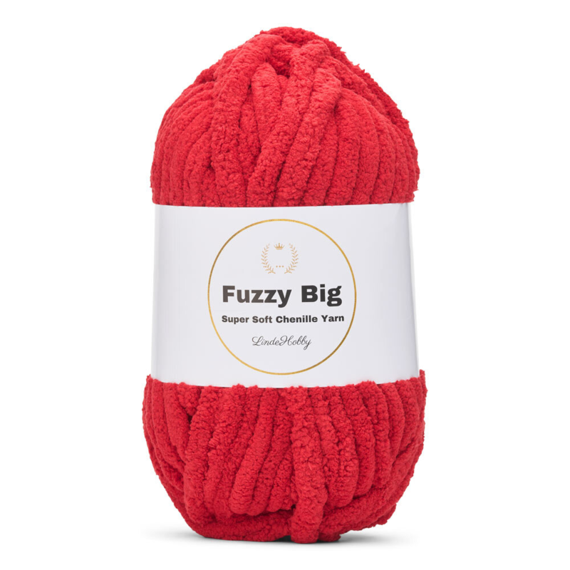 LindeHobby Fuzzy Chenille BIG 27 Rubinowy