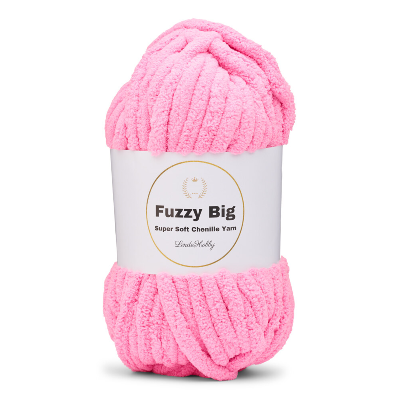 LindeHobby Fuzzy Chenille BIG 48 Neonowy jasnoróżowy