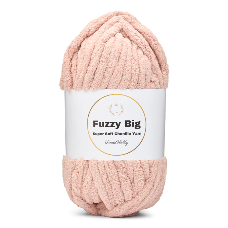 LindeHobby Fuzzy Chenille BIG 24 Beż z różem