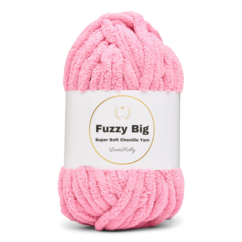 LindeHobby Fuzzy Chenille BIG 14 Ciemnoróżowy