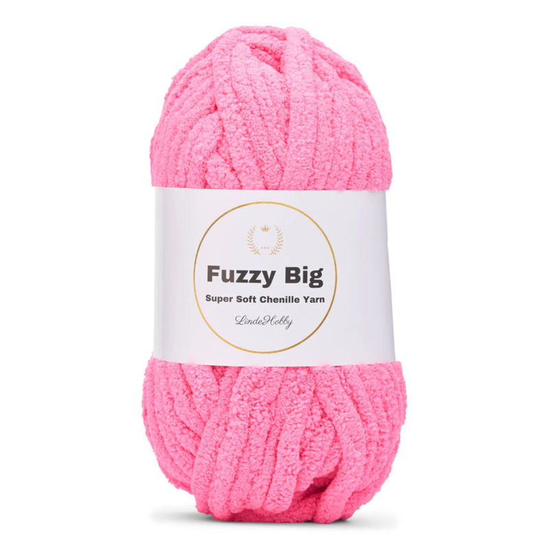 LindeHobby Fuzzy Chenille BIG 49 Neonowy róż