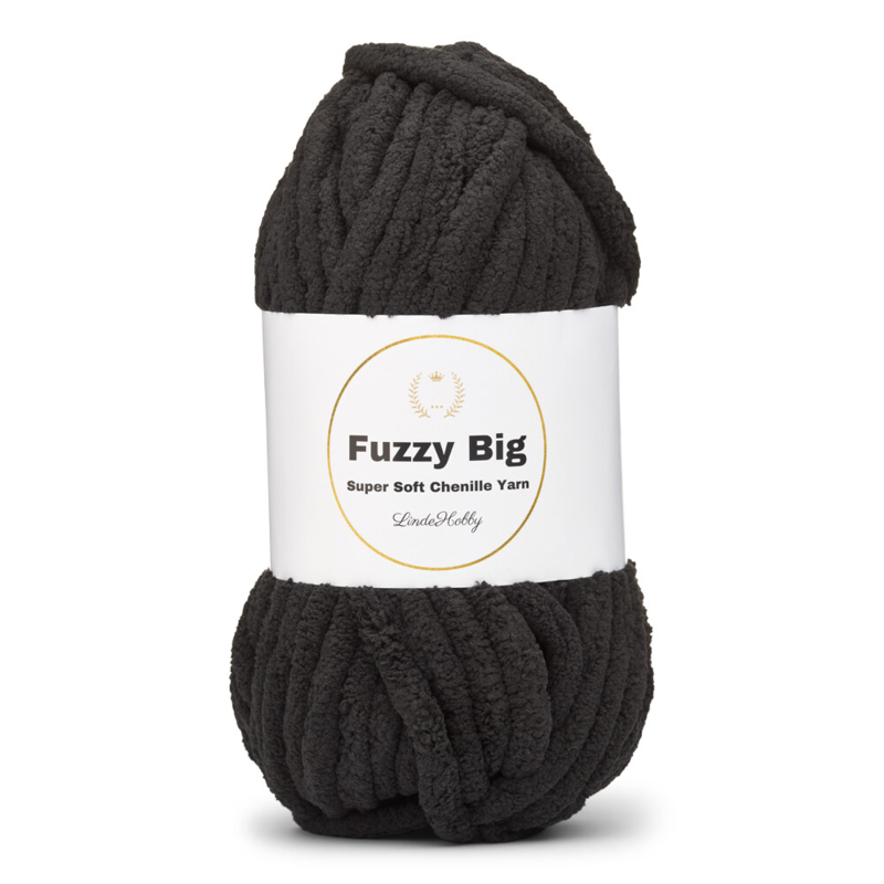 LindeHobby Fuzzy Chenille BIG 02 Czarny