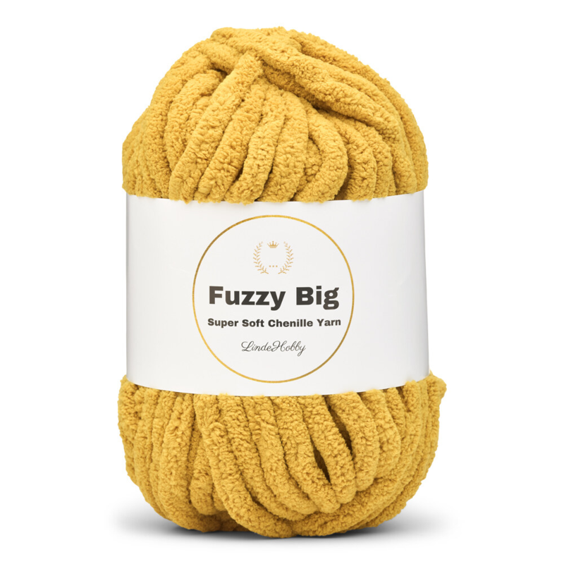 LindeHobby Fuzzy Chenille BIG 23 Musztarda