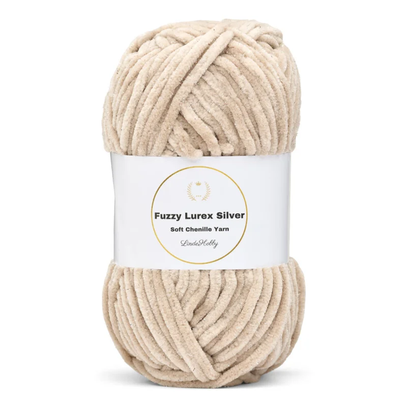 LindeHobby Fuzzy Chenille Silver Lurex 43 Owies