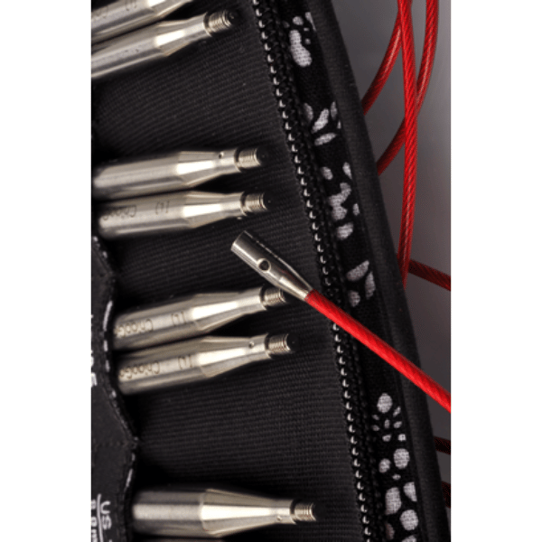 ChiaoGoo Zestaw Wymiennych Drutów Okrągłych Twist Red Lace, Complete, 10 cm