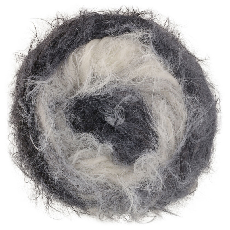 Lana Grossa Basta Mista 109 Biały/Jasnoszary/Średni szary/Ciemnoszary/Antracyt