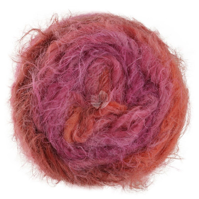 Lana Grossa Basta Mista 107 Czerwono-fioletowy/Fuksja/Stary róż/Wiśniowy czerwony/Burgund