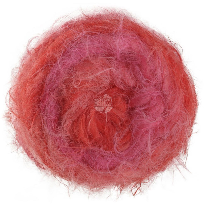 Lana Grossa Basta Mista 106 Róż/Fuksja/Łososiowy róż/Koral/Czerwony