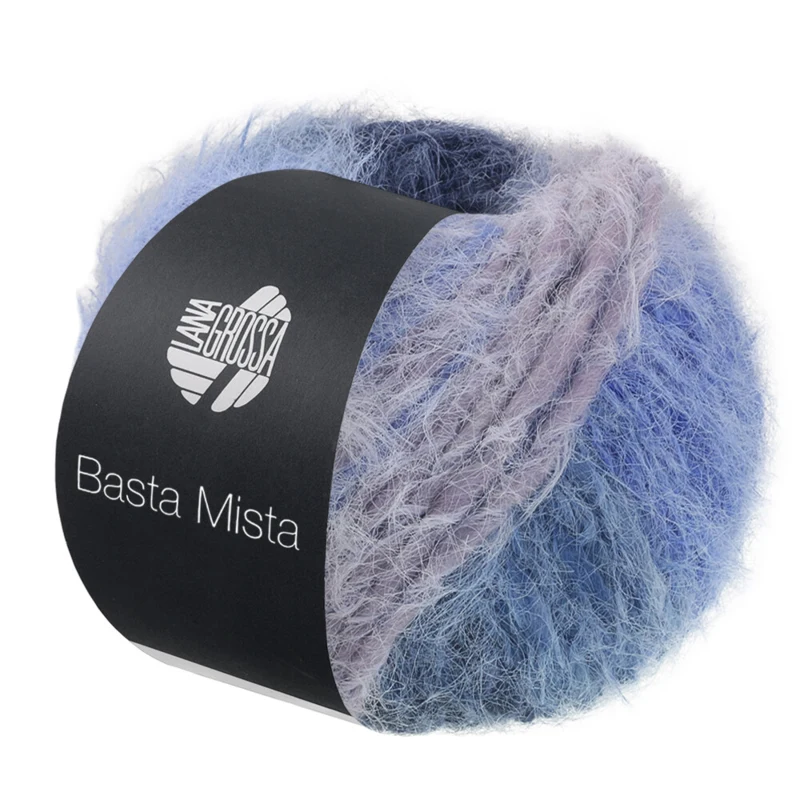 Lana Grossa Basta Mista 122 Granatowy/królewski niebieski/jeansowy/szary/jasnoszary