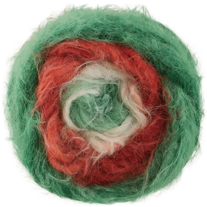 Lana Grossa Basta Mista 799 Zielony/Biały/Czerwony