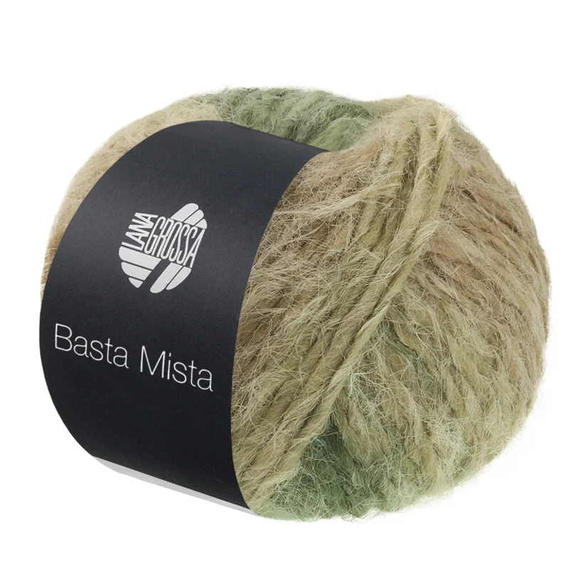 Lana Grossa Basta Mista 120 Jadeitowy/szarozielony/zieleń rezedowa/camel/taupe