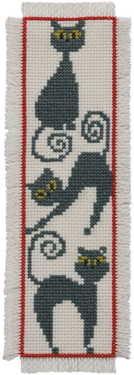 Zestaw do haftu Zakładka Kot 7 x 22 cm