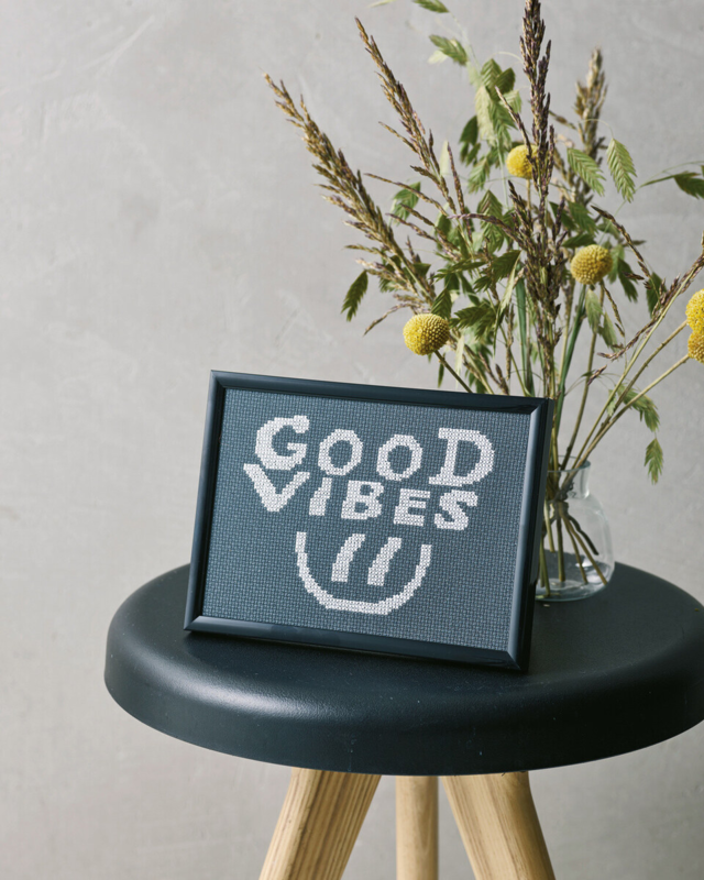 Zestaw do haftu Good vibes 18 x 13 cm