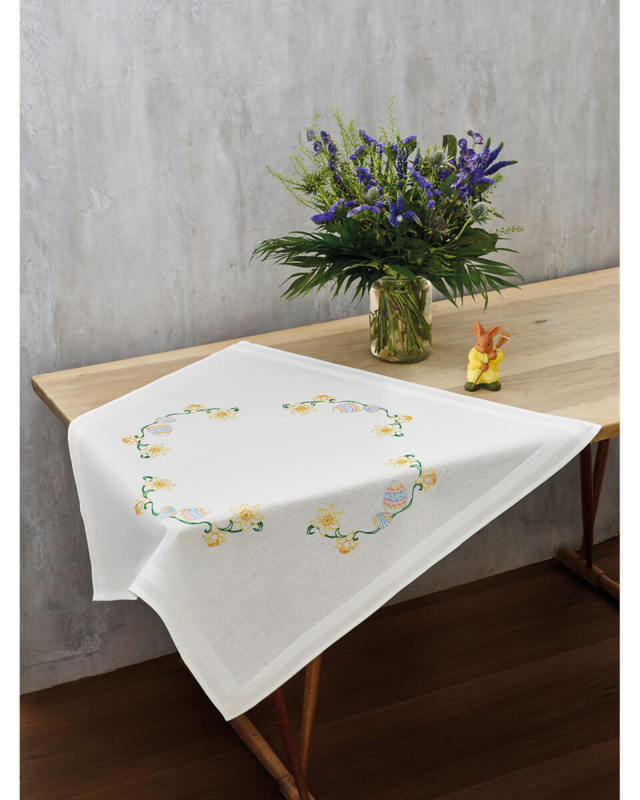 Zestaw do haftu Żonkile & jaja 80 x 80 cm