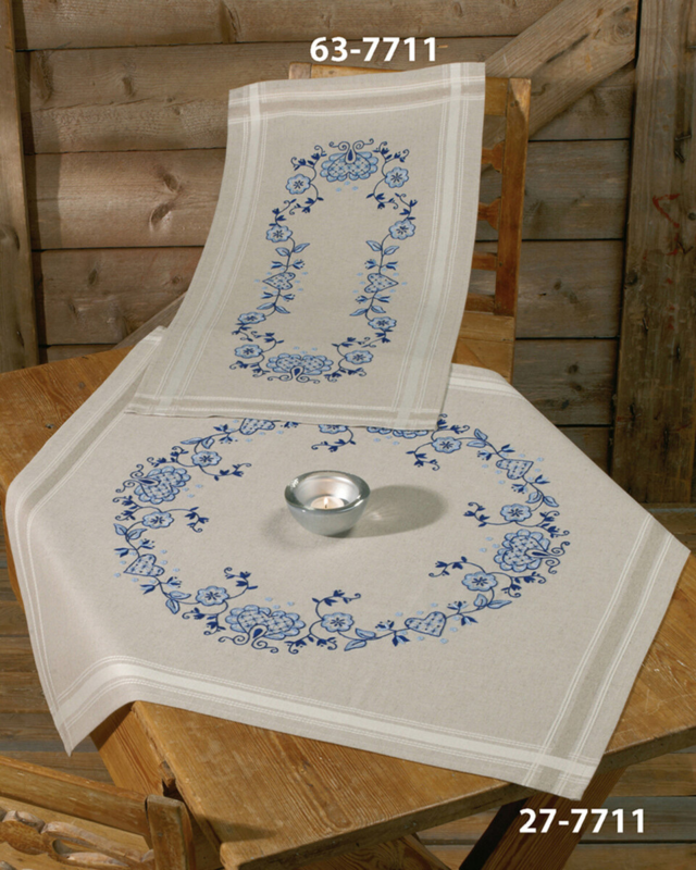 Zestaw do haftowania Niebieski 80 x 80 cm