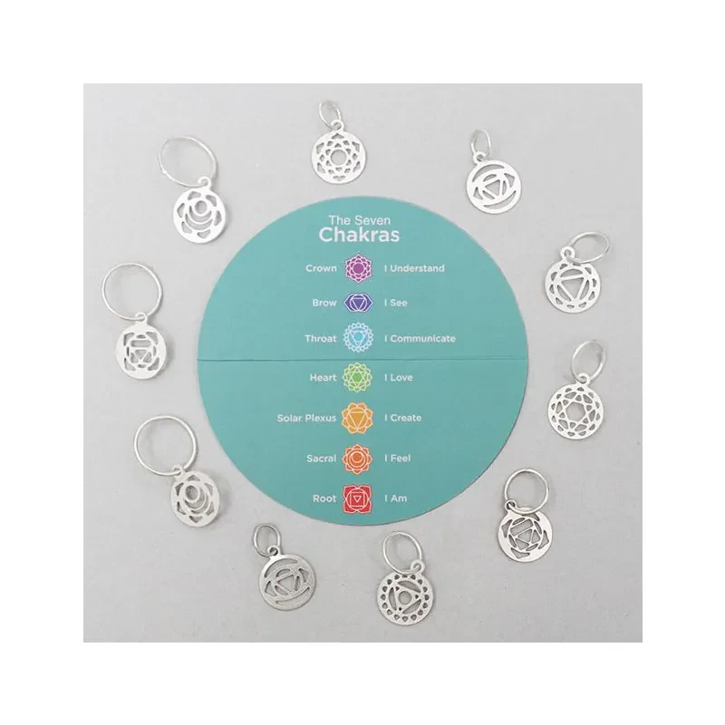 KnitPro Chakra Markery Oczek, Srebro