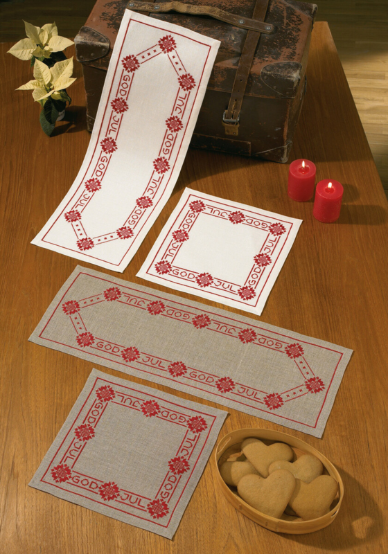 Zestaw do haftu Wesołych Świąt 21 x 60 cm