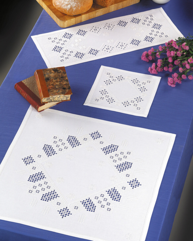 Zestaw do haftu Białe na białym 27 x 70 cm