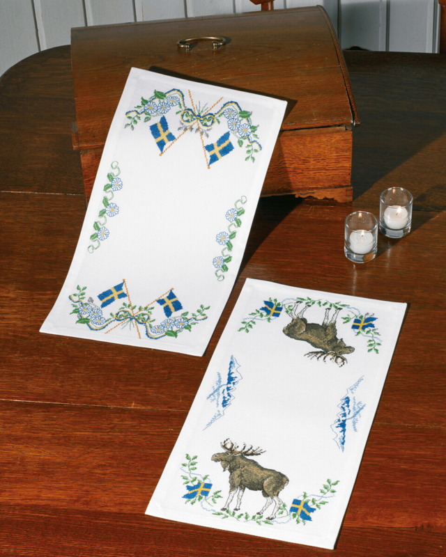 Zestaw do haftu Pozdrowienia ze Szwecji Łoś 25 x 48 cm