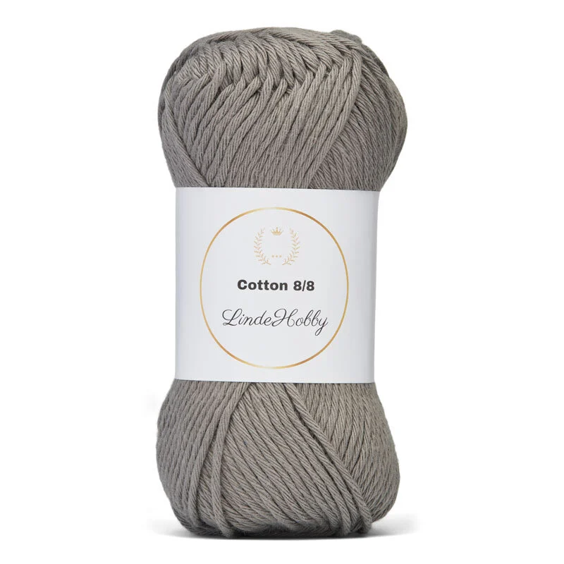 LindeHobby Cotton 8/8 – Natural Harmony, 10 motków 069 Grigio Medio