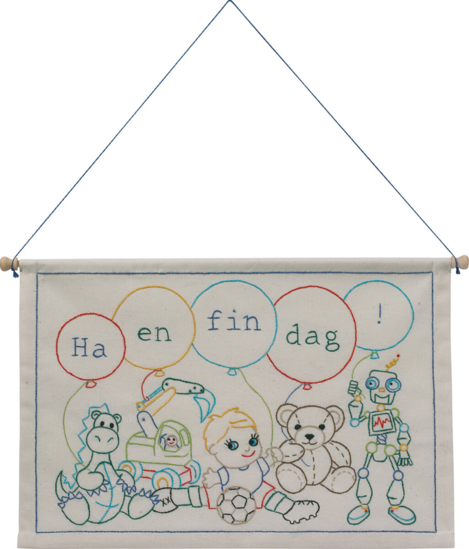 Zestaw do haftu Miłego dnia chłopiec 27 x 40 cm