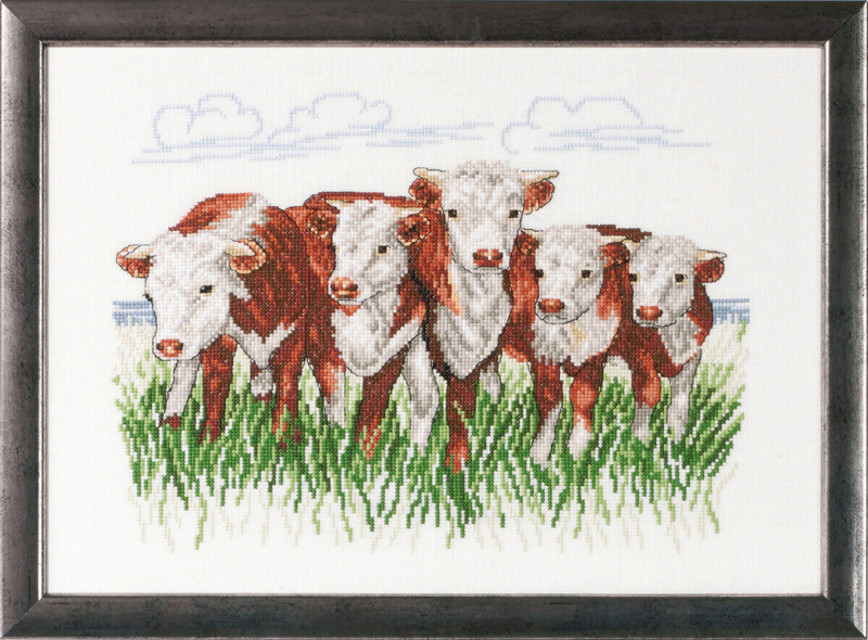 Zestaw do haftu Krowy Hereford R/5344 41 x 29 cm