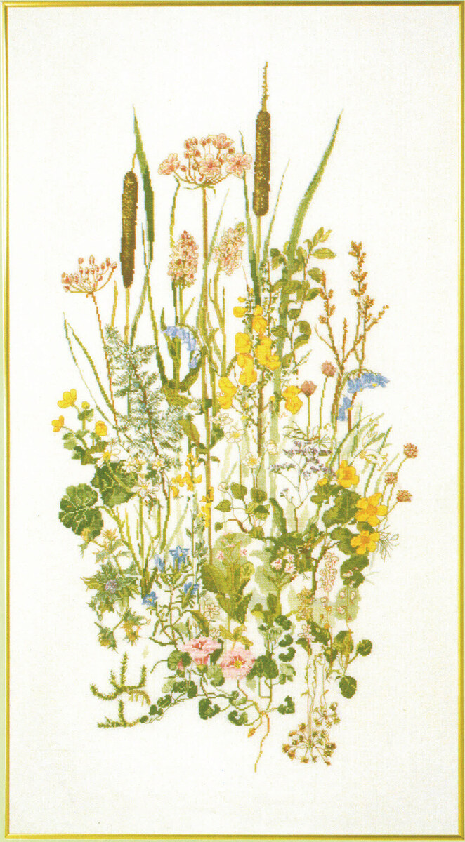 Zestaw do haftu Rośliny wodne II 60 x 110 cm