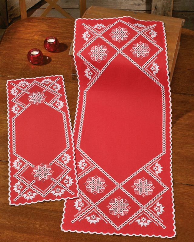 Zestaw do haftu Hardanger płatek śniegu 40 x 105 cm