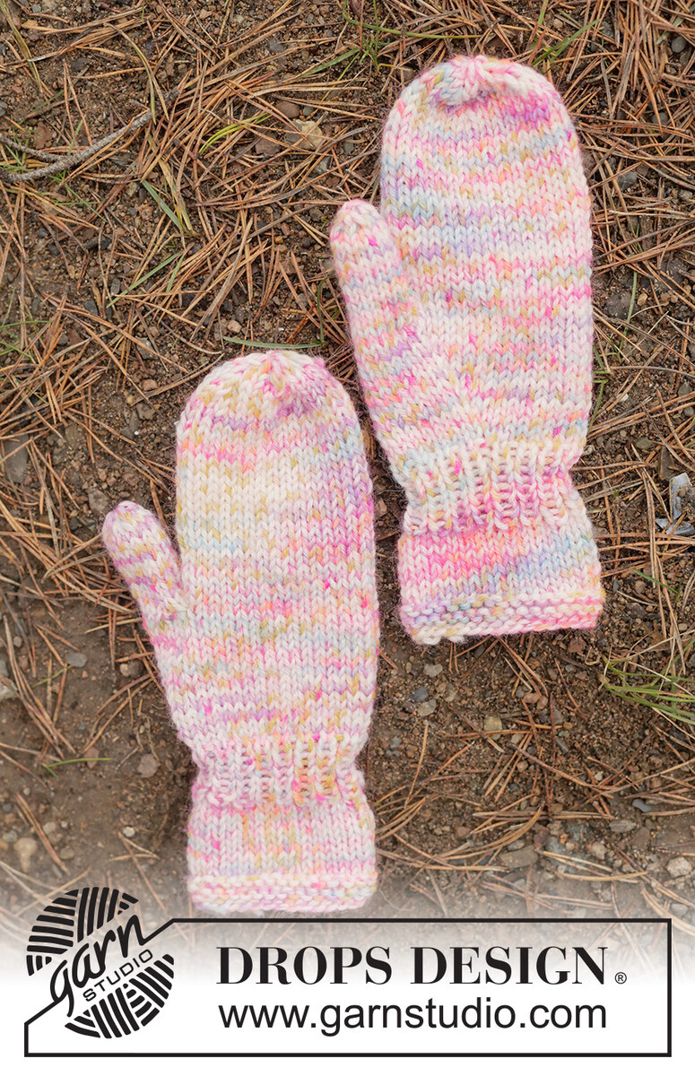 50-6 Fairy Flurry Mittens by DROPS Design