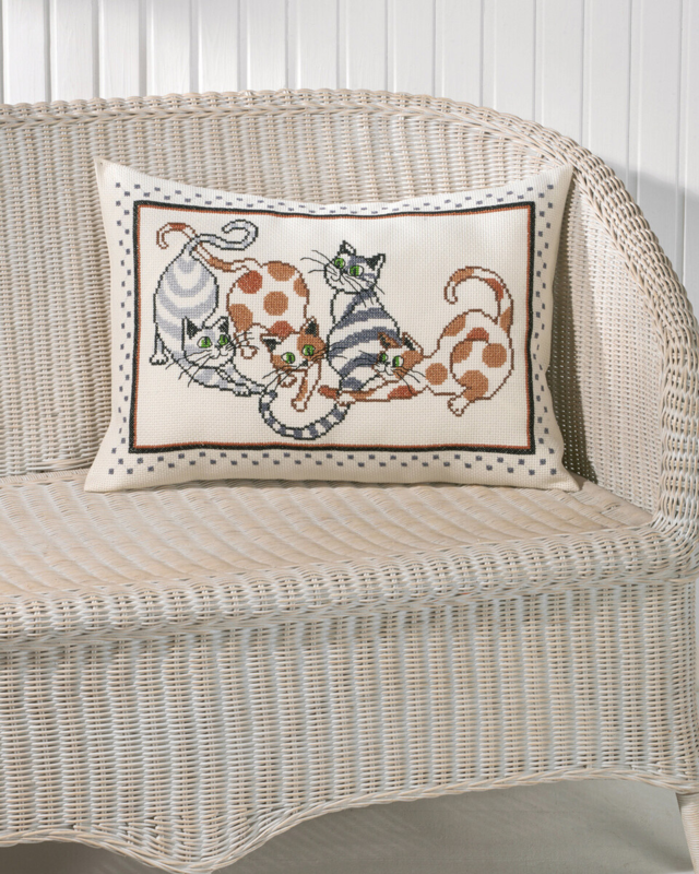 Zestaw do haftu Poduszka z kotem 58 x 40 cm