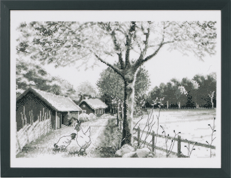 Zestaw do haftu Na wsi 40 x 30 cm