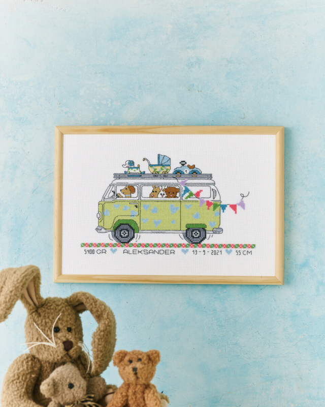 Zestaw do haftu Autobus chłopięcy R5799 30 x 20 cm