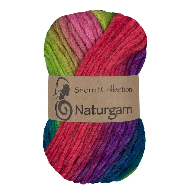 Viking Snorre Naturgarn 638 Multi zielony/różowy