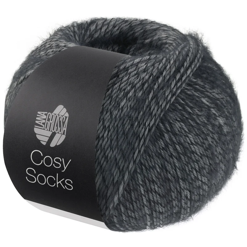 Lana Grossa Cosy Socks 07 Ciemnoszary