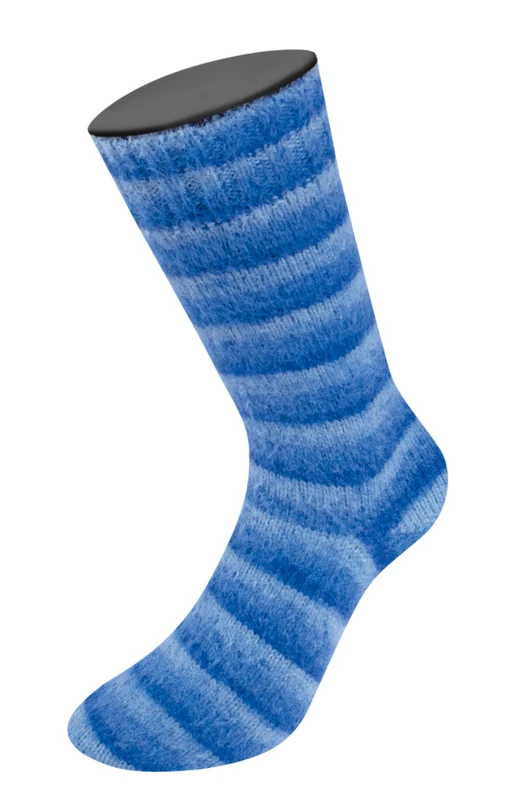 Lana Grossa Cosy Socks Soft Stripes 109 Jasnoniebieski/błękitny/niebieski/granatowy