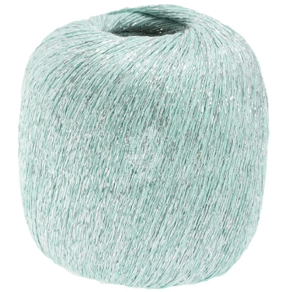 Lana Grossa Brillino 11 Pastelowa zieleń/Srebro