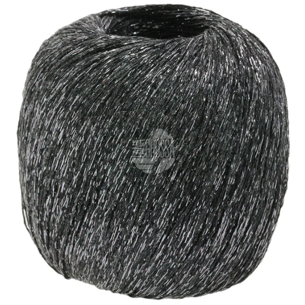 Lana Grossa Brillino 18 Ciemnobrązowy/Srebro