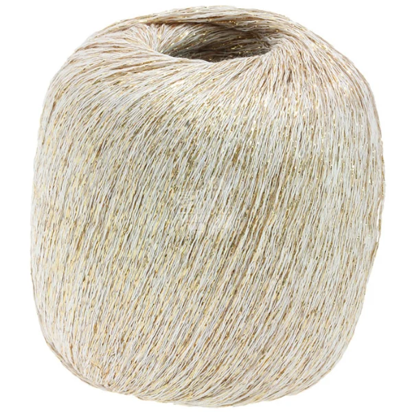 Lana Grossa Brillino 09 Biały/Złoto