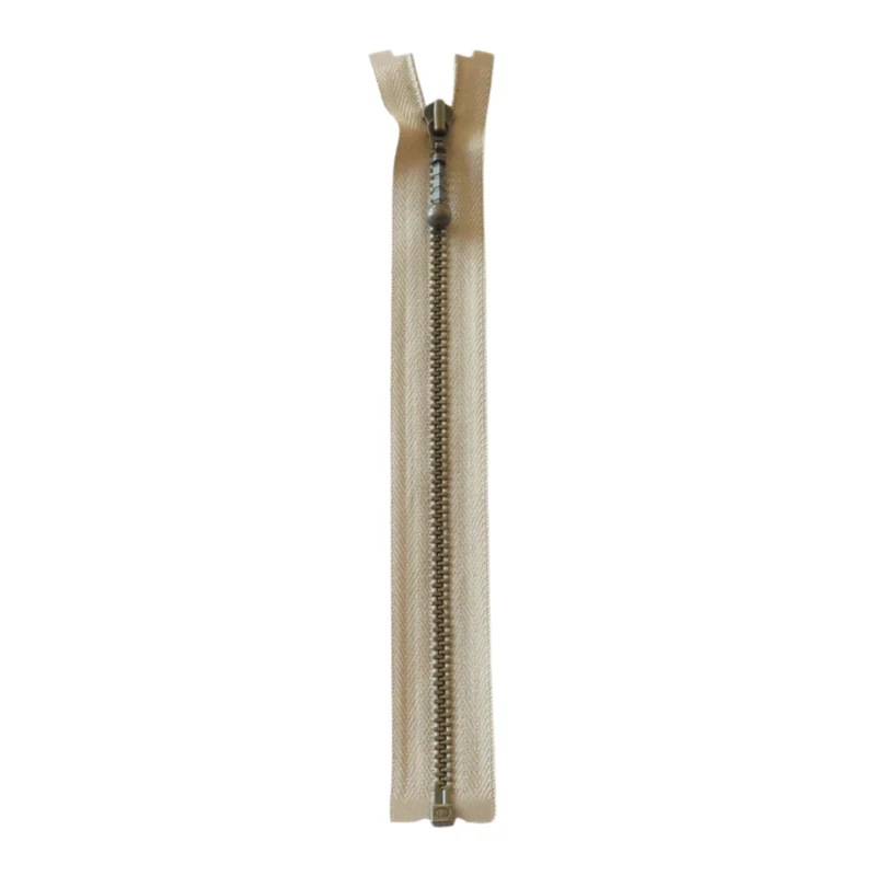 YKK Rozdzielczy Metalowy Zamek Błyskawiczny 4 mm (25-65 cm) 573 Beżowy