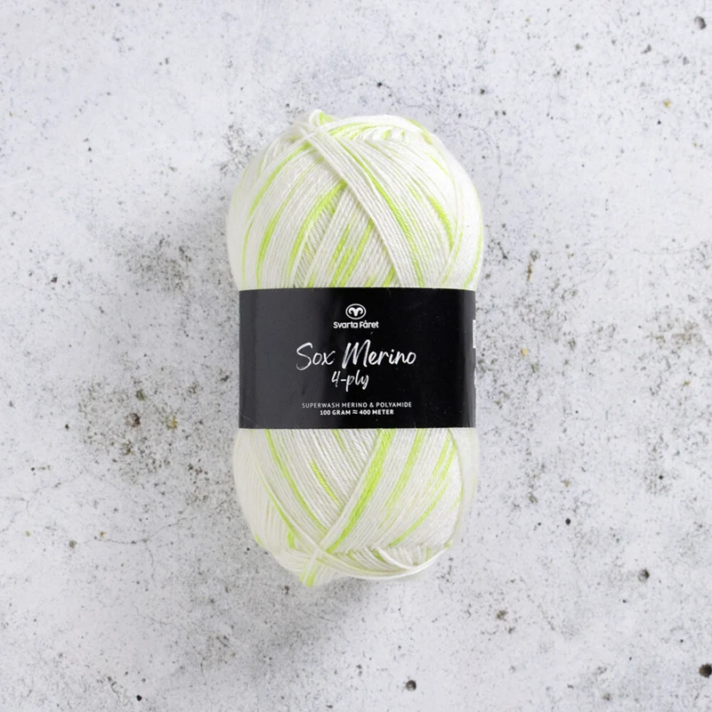 Svarta Fåret Sox Merino 4 ply 11 Klatka błysku