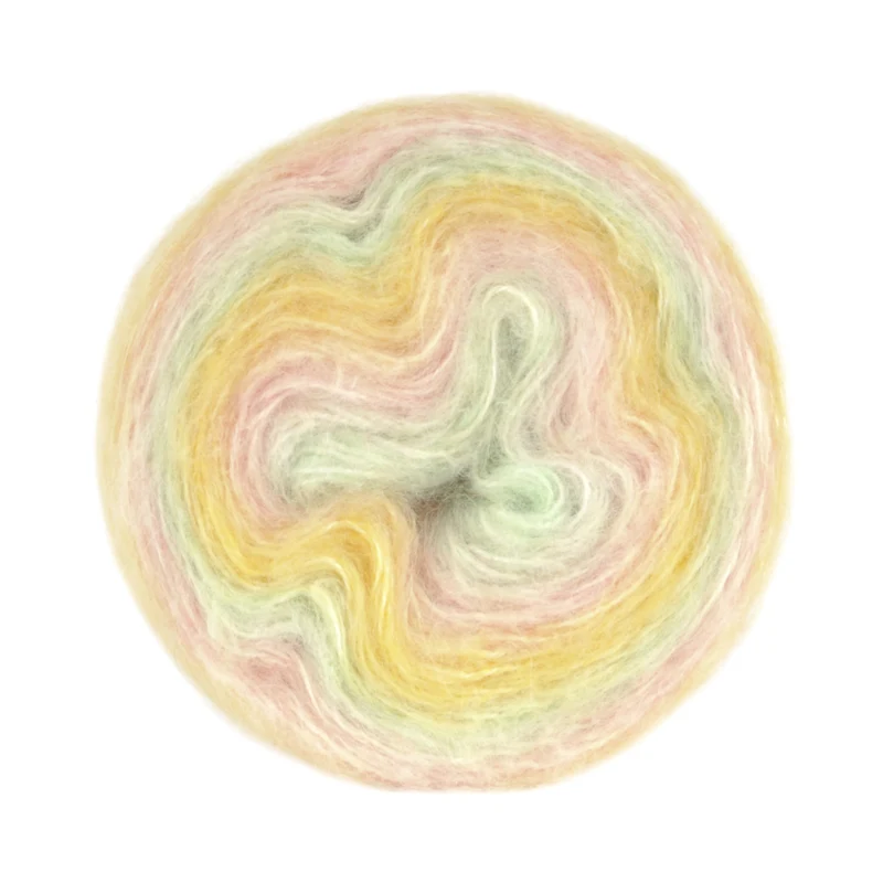 Gjestal Poppis 3108 Pastelowy róż/zielony/żółty cieniowany