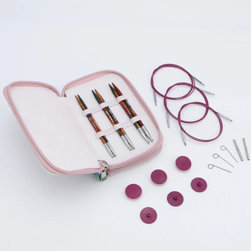 KnitPro Symfonie 2 Zestaw Wymiennych Drutów Okrągłych, Starter Set, 13 cm