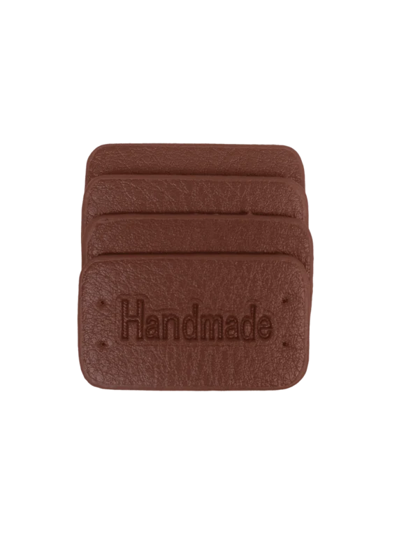 Go Handmade Handmade Label, 4 szt.: Brązowy